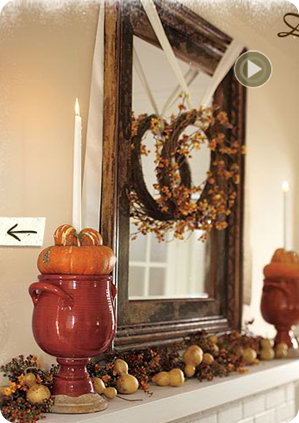 Pottery Barn Mantel Decor